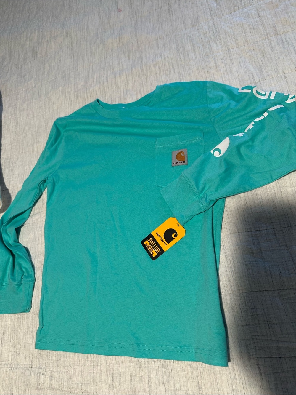 Carhartt kids Long-Sleeve Pocket T-Shirt - Teal
